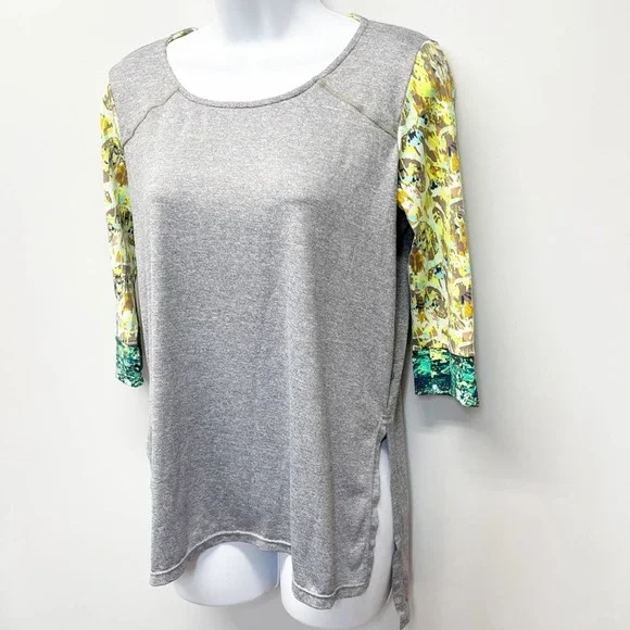Maaji Activewear Top Long Sleeve Gray Size Large - Picture 4 of 13